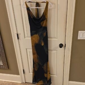 Elegant Multicolor Halter Dress